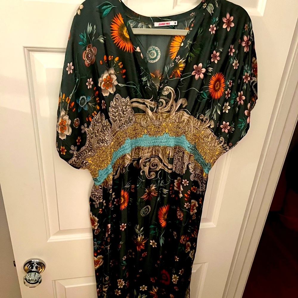 JOHNNY WAS SILK MAXI DRESS